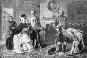 Embarrassed Prints: Honeywood introducing the Bailiffs to Miss Richland as his friends