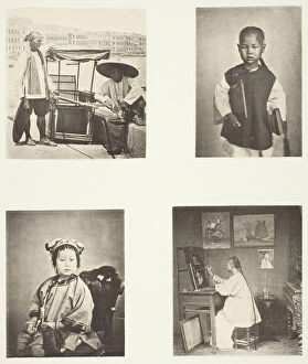 J Thompson Collection: A Hong-Kong Sedan Chair; A Chineses School-Boy; A Chinese Girl; A Hong-Kong Artist, c