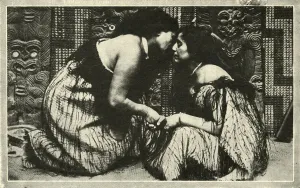 The Hongi, A Maori Greeting, c1948. Creator: Unknown