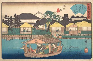 Boat Trip Prints: Honjo Komme (Ogura-an), ca. 1840. ca. 1840. Creator: Ando Hiroshige