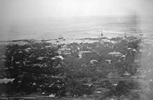 Hawaiian Prints: Honolulu port, Hawaii, 1885