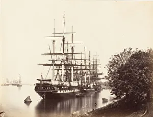 Kolkata Prints: The Hoogly River by Fort William, 1858-61. Creator: Unknown