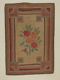 Hooked Rug Prints: Hooked Rug, 1941. Creator: Alice Cosgrove