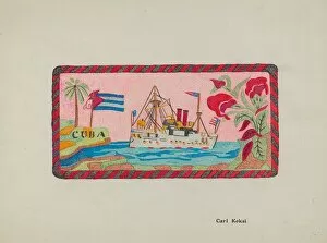Cuba Gallery: Hooked Rug, c. 1936. Creator: Carl Keksi