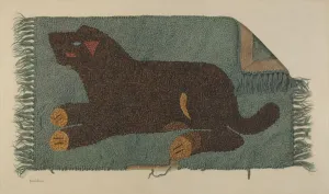 Langden Brown Prints: Hooked Rug, c. 1937. Creator: H. Langden Brown