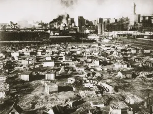 Hoover Prints: A Hooverville on waterfront of Seattle, Washington, USA, Great Depression, March 1933