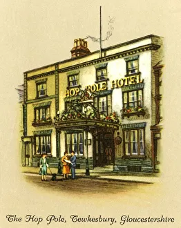 Pub Sign Prints: The Hop Pole, Tewkesbury, Gloucestershire, 1936. Creator: Unknown