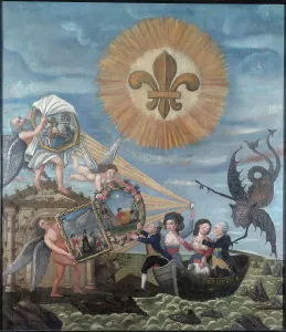 Antoinette Prints: The Hope of Happiness, dedicated to the Nation, c1791. Creator: Dubois