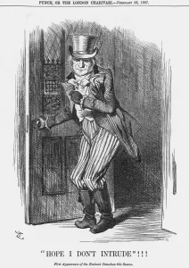 Hope I Don t Intrude!!!, 1887. Artist: Joseph Swain