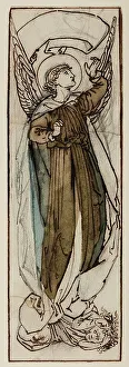 Trampled Prints: Hope standing on Despair, 1865-66. Creator: Sir Edward Coley Burne-Jones