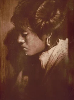 Earring Collection: The Hopi maiden, c1905. Creator: Edward Sheriff Curtis