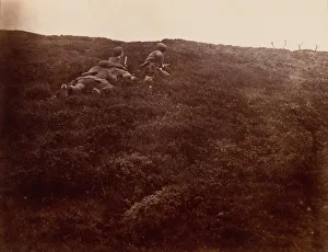 Stalking Prints: Horace and Edward Stalking Stags, 1856. Creator: Horatio Ross