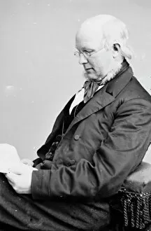 Journalist Gallery: Horace Greeley, between 1855 and 1865. Creator: Unknown