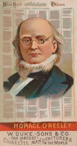 Horace Prints: Horace Greeley, from the series Great Americans (N76) for Duke brand cigarettes, 1888