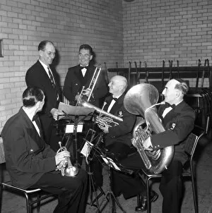 Brass Band Collection: The Horden Colliery Band during practice, 1963. Artist: Michael Walters