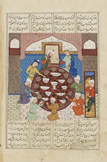 Epic Of Kings Prints: Hormuz Forces His High Priest to Eat Poisoned Food