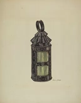 Horn Lantern, c. 1939. Creator: Dolores Haupt