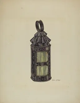 Horn Lantern, c. 1939. Creator: Dolores Haupt