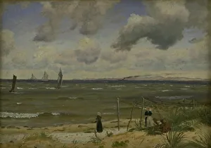 Millboard Prints: Hornbæk Strand in the North of Sealand, 1855. Creator: Vilhelm Kyhn