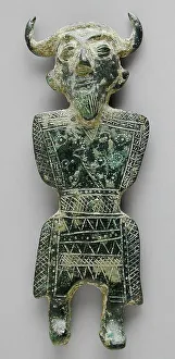 Mould Prints: Horned Male Figure, between c.1000 and c.650 B.C.. Creator: Unknown