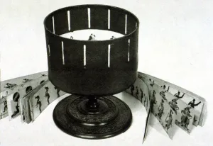 Machine Prints: Horners Zoetrope, strobe machine created in 1834 by William George Horner