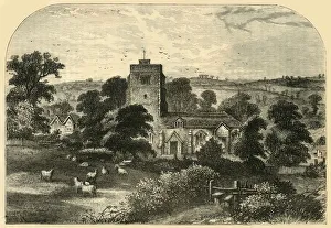 Parish Prints: Hornsey Church in 1750, (c1876). Creator: Unknown