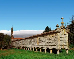 Crosses Prints: Horreo of Carnota, La Coruna province, Galicia, Spain, 2010. Creator: LTL