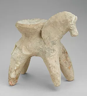 Central Asia Prints: Horse with Bowl, 2nd century. Creator: Unknown