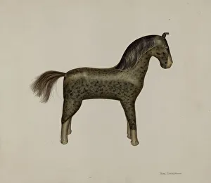 Toy Horse Prints: Horse, c. 1939. Creator: Selma Sandler