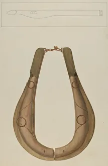 Sketching Prints: Horse Collar and Hame, c. 1938. Creator: Wilbur M Rice