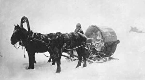 Kibitka Collection: Horse-drawn sledge (kibitka), Siberia, Russia, 1890s
