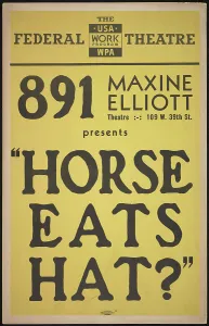 Farce Prints: Horse Eats Hat?, New York, 1936. Creator: Unknown