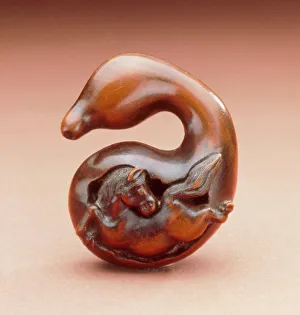 Gourd Prints: Horse in Gourd, First half of 19th century. Creator: Naito Toyomasa