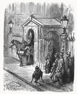 Guarding Collection: The Horse Guards, 1872. Creator: Gustave Doré
