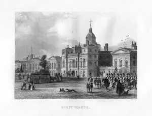 Horse Guard Prints: Horse Guards, London, 19th century. Artist: J Woods