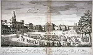 Maurer Collection: Horse Guards Parade, Westminster, London, 1754. Artist: John Maurer