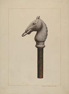 Horse Head Hitching Post, 1935 / 1942. Creator: Vincent P. Rosel