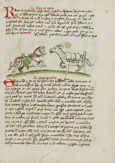 Fables Prints: A Horse Laden with Sacks and a Donkey; Fables