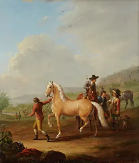 Leading Prints: Horse Market, 1786. Creator: Johann Georg Pforr