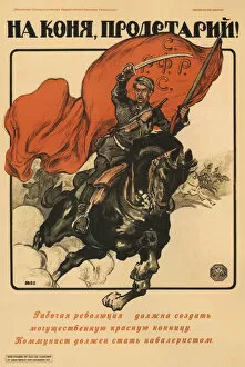 Alexander Petrovich 1880 1944 Gallery: To Horse, proletarian! (Poster), 1918. Artist: Apsit, Alexander Petrovich (1880-1944)
