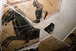 Vase Painting Gallery: Horse Rider Detail from the Francois Vase, c6th century BC. Artists: Ergotimos, Kleitias