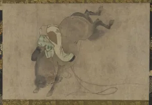 Kakemono Gallery: Horse and Rider, Momoyama period, 1568-1615. Creator: Unknown