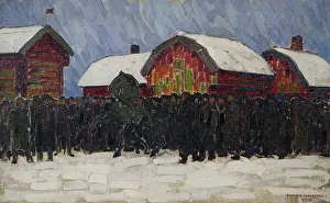 Buyer Prints: Horse-Sale, 1916. Creator: Gunnar August Hallström