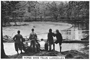 Llangollen Collection: Horse Shoe Falls, Llangollen, 1937