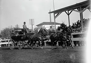 Race Track Prints: Horse Shows - 4-Horse Teams, 1912