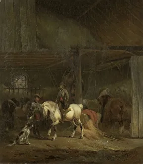 Horse Stable, c.1830-c.1840. Creator: Josephus Jodocus Moerenhout