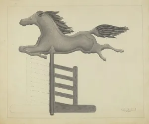 Filippo Porreca Prints: Horse Weather Vane, 1935/1942. Creator: Filippo Porreca
