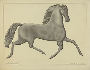 Weather Vane Prints: Horse Weather Vane, c. 1936. Creator: Rollington Campbell