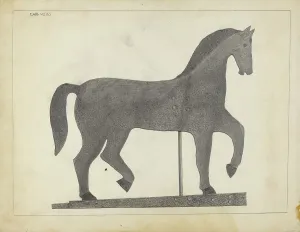 Horse Weather Vane, c. 1939. Creator: Carl Weiss