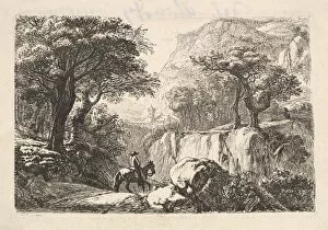 Johann Christian Erhard Gallery: The Horseback Rider in the Gorge, 19th century. Creator: Johann Christian Erhard